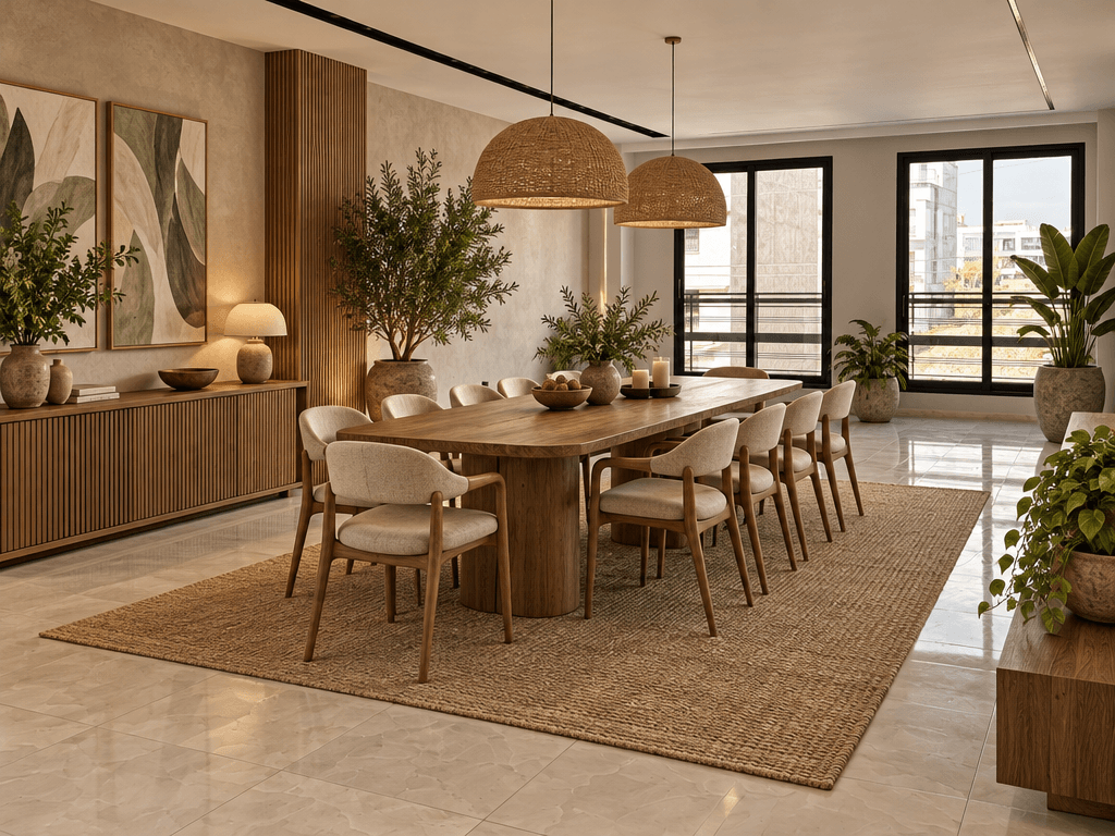 Interior design in Biophilic style — dining_room by GenRoom AI