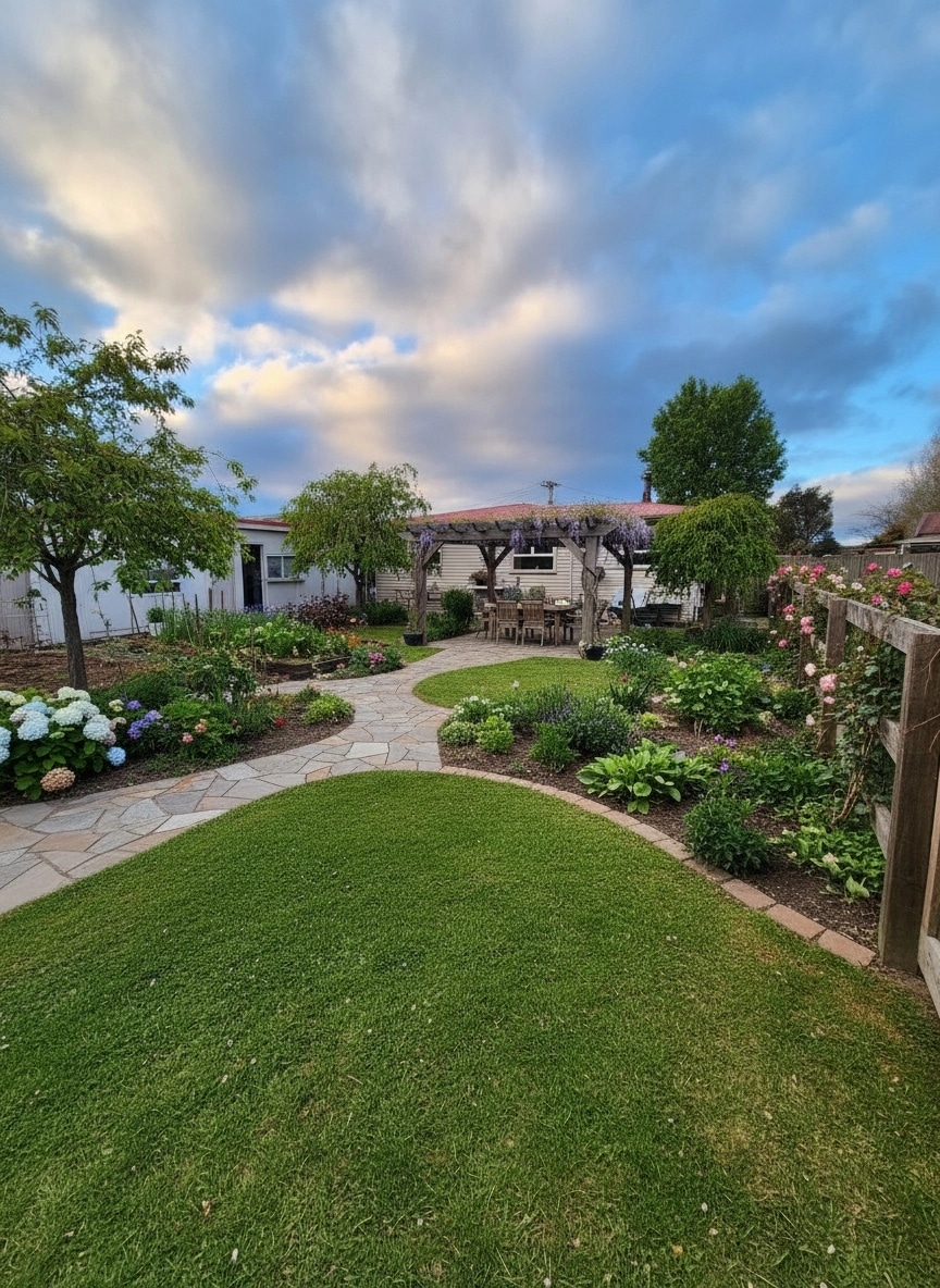 Country Rustic Garden Yard design — yard photo by GenRoom AI