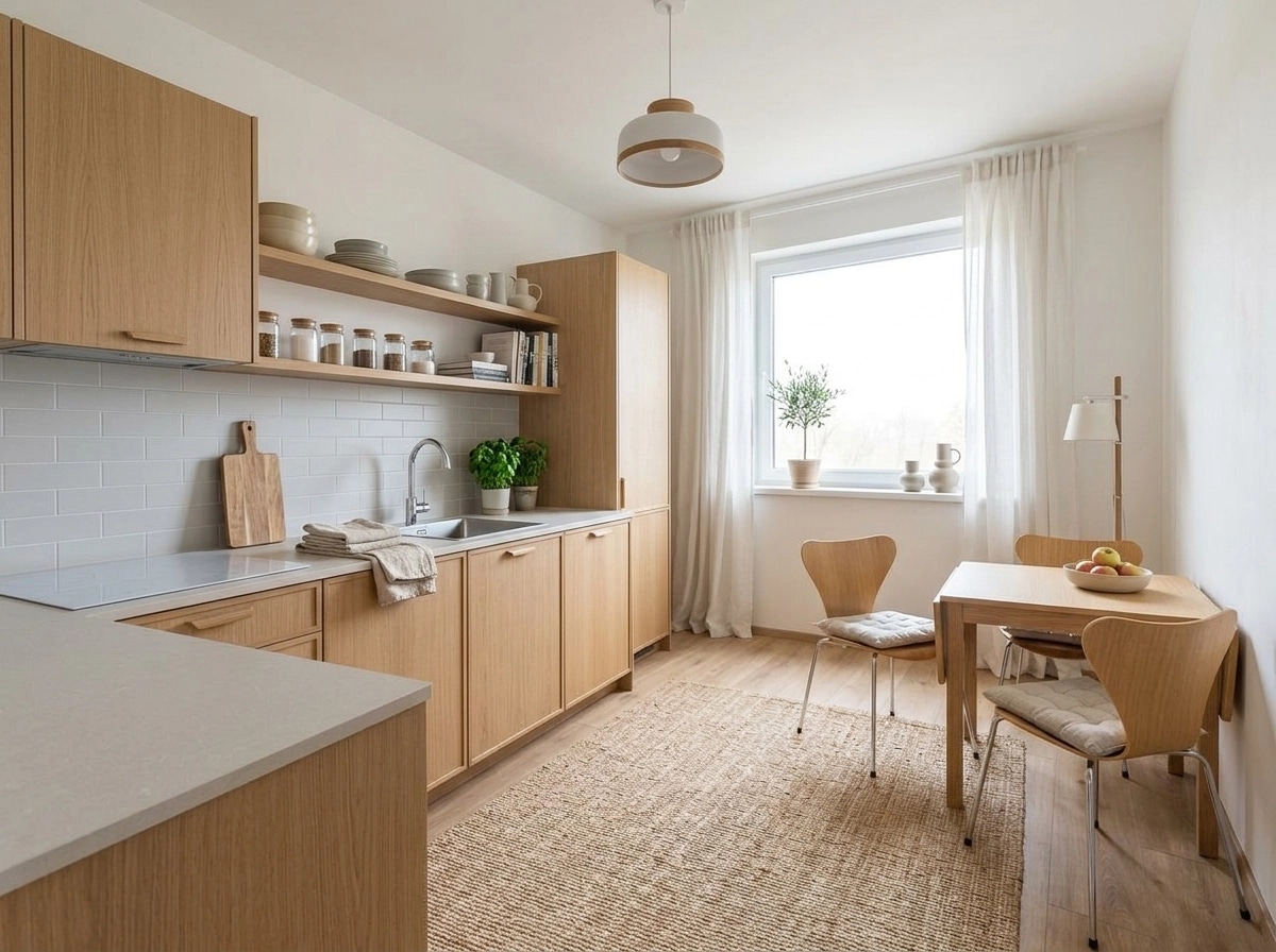 Kitchen interior in Scandinavian style — photo by GenRoom AI