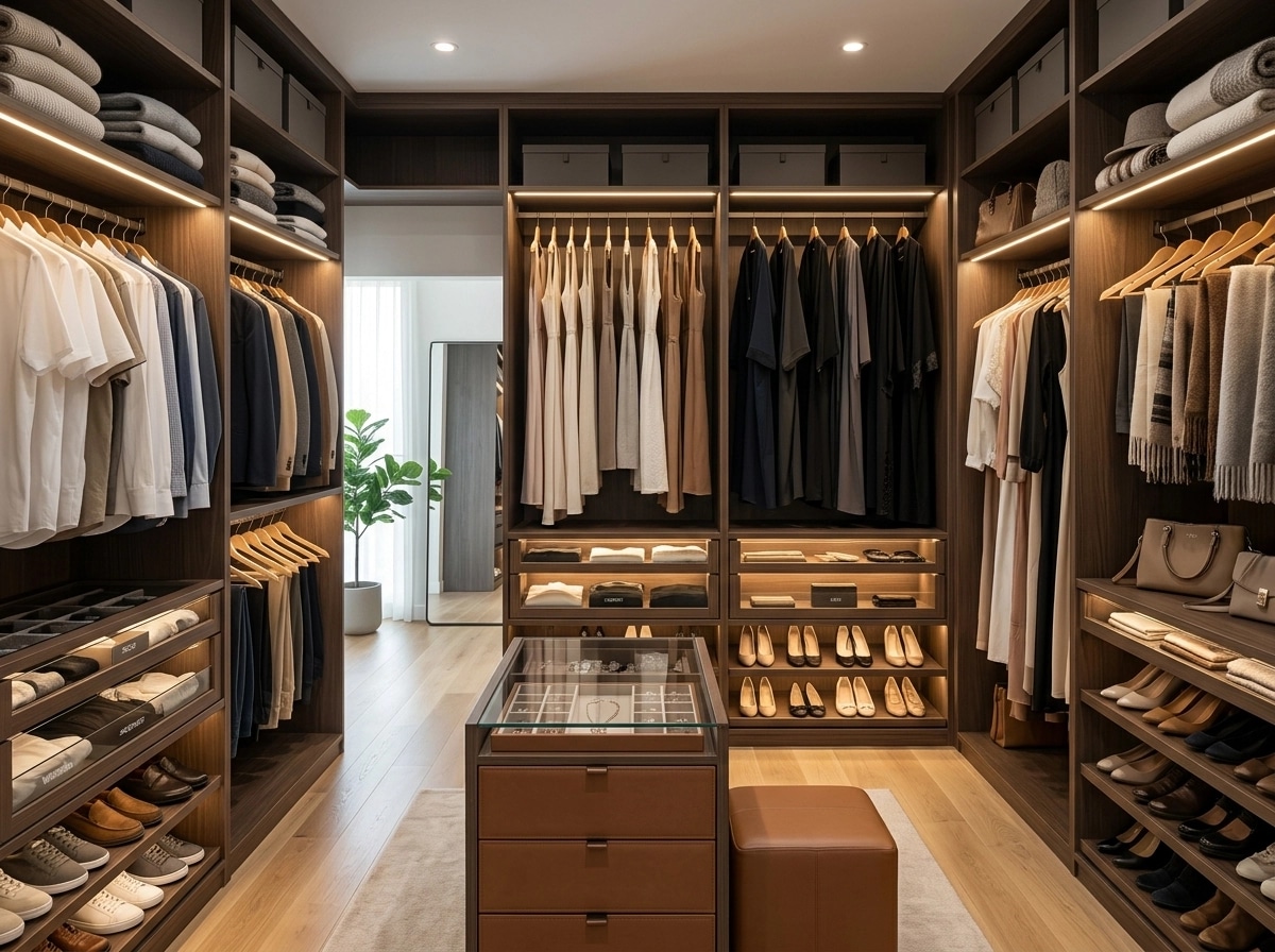 Interior design in Minimalism style — wardrobe by GenRoom AI