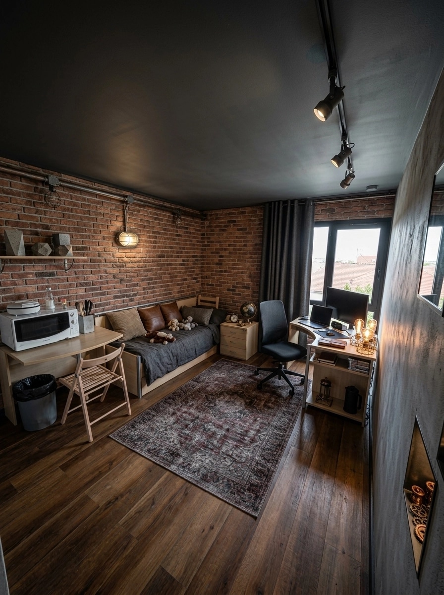 Interior design in Loft / Industrial style — studio by GenRoom AI