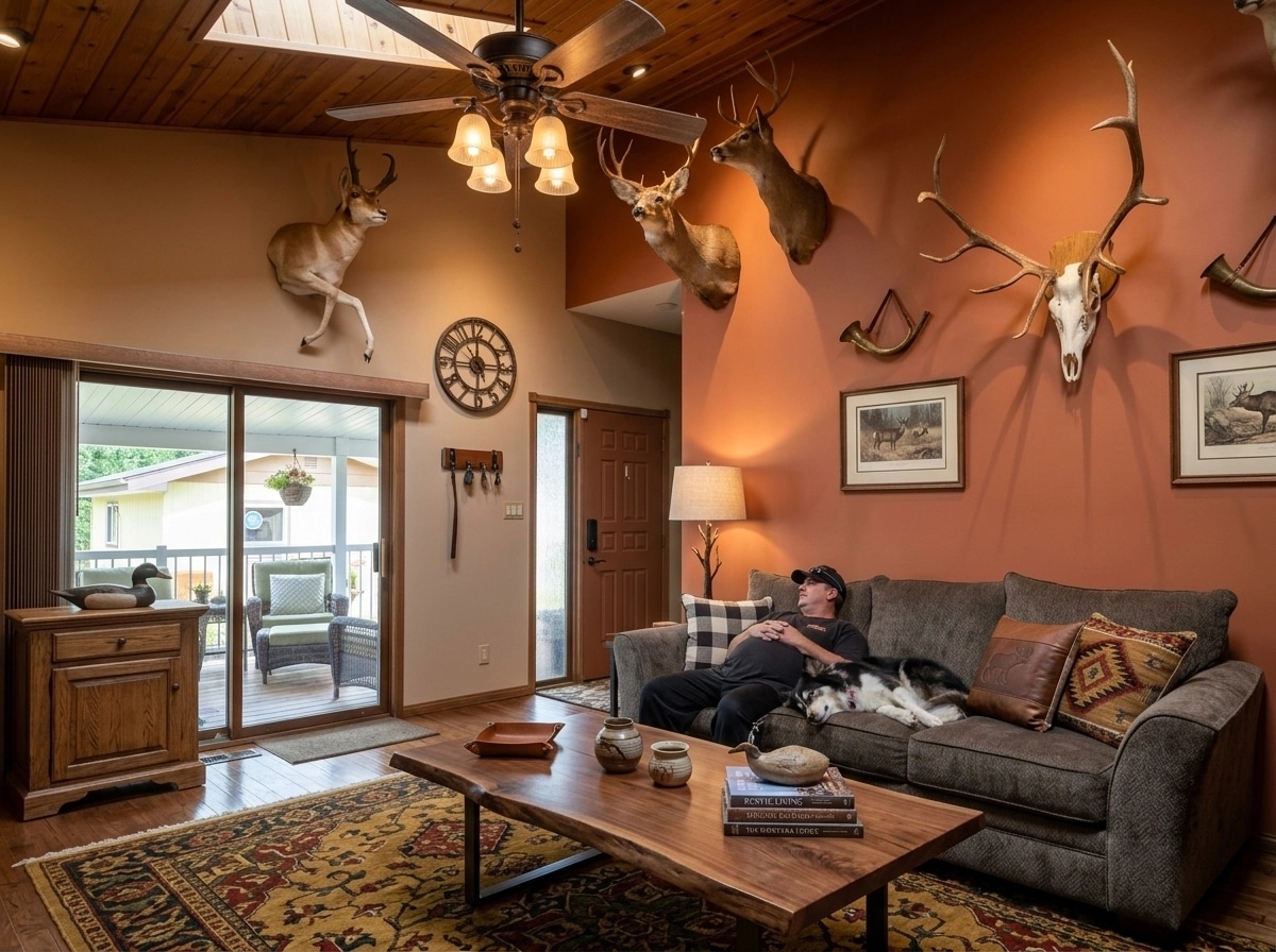 Interior design in Rustic style — Living Room by GenRoom AI