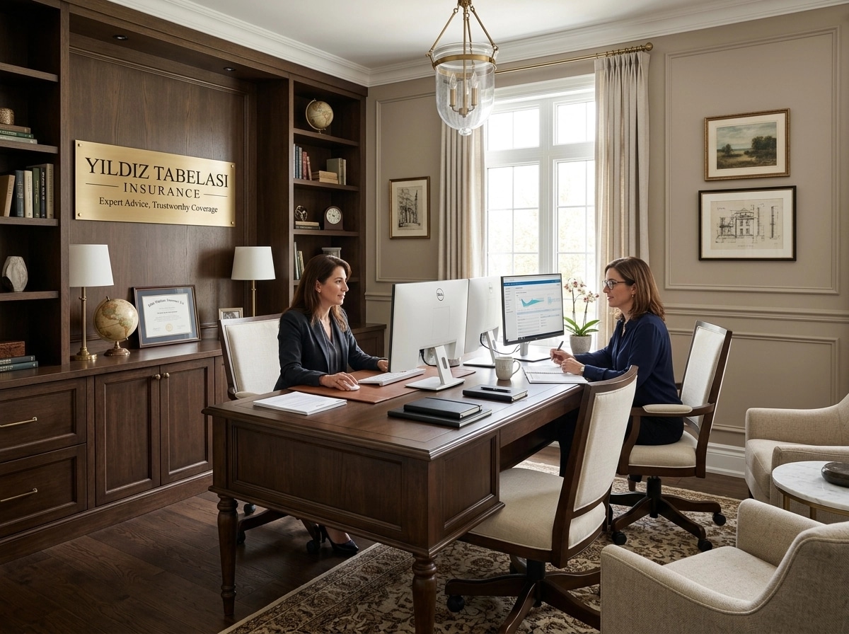 Office interior in Transitional style — photo by GenRoom AI