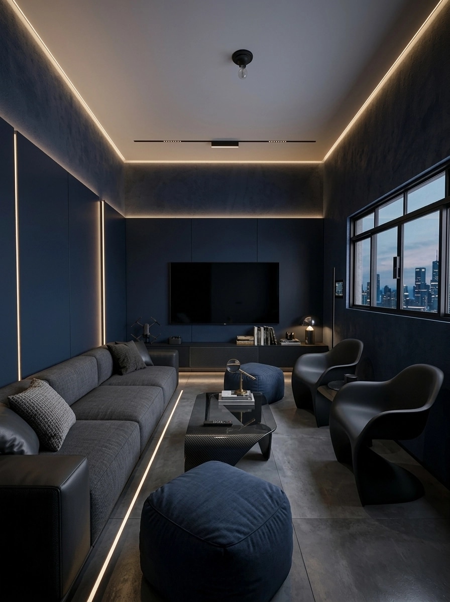 Interior design in Blacktec style — Living Room by GenRoom AI