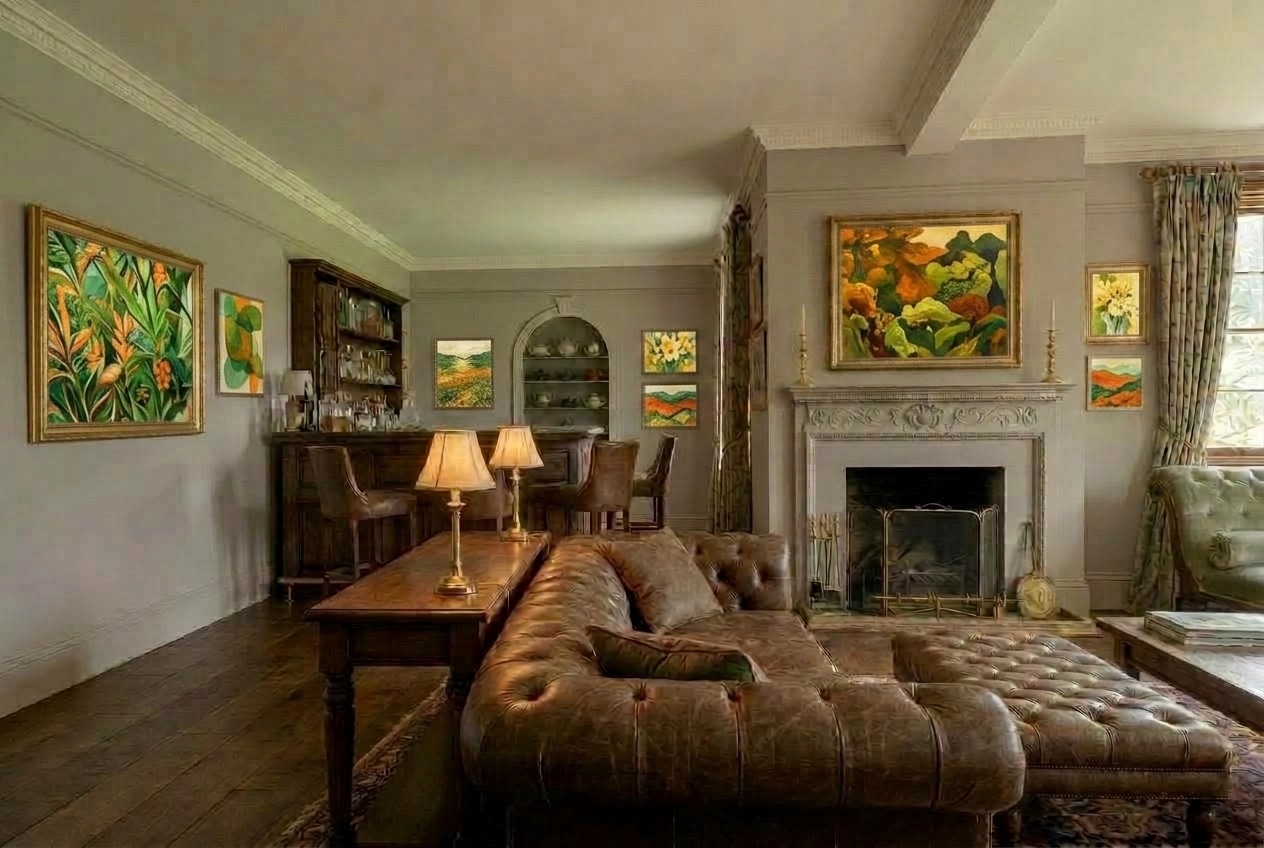 Design de interiores em estilo British — Sala de Estar por GenRoom AI