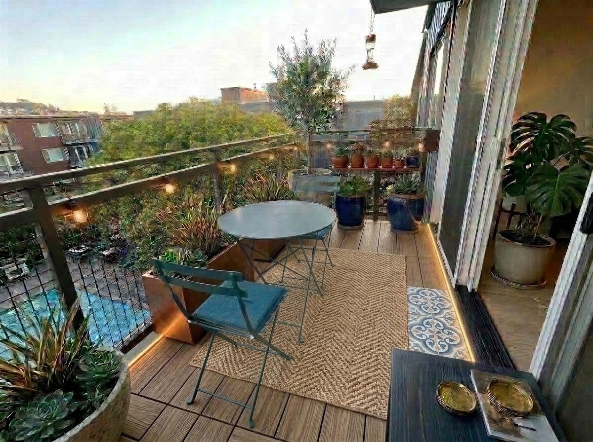 Interior design in Modern Farmhouse style — balcony by GenRoom AI