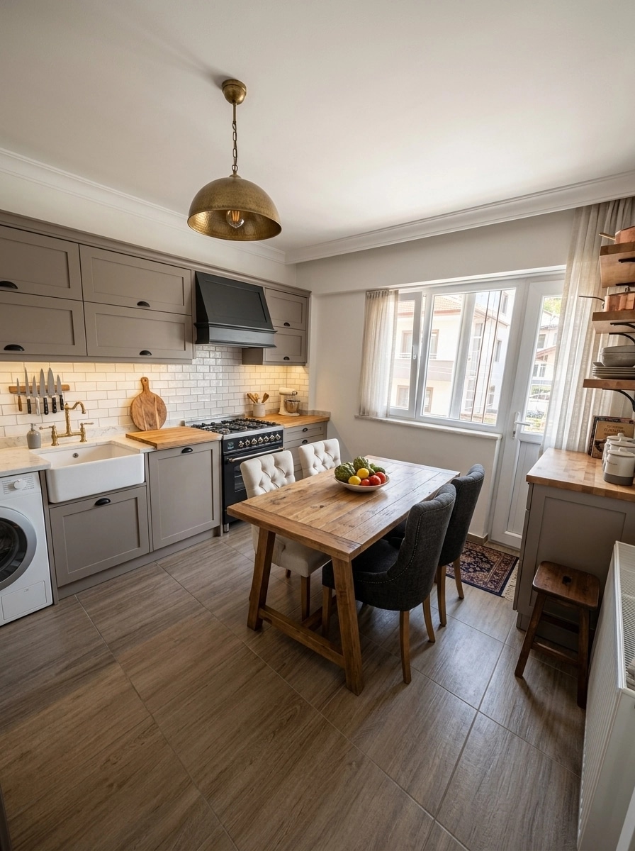 Kitchen interior in Modern Farmhouse style — photo by GenRoom AI