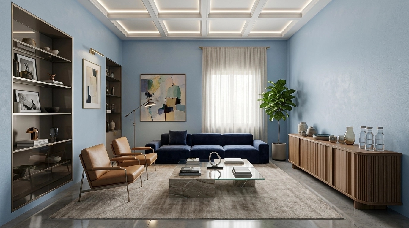 Interior design in Contemporary style — Living Room by GenRoom AI