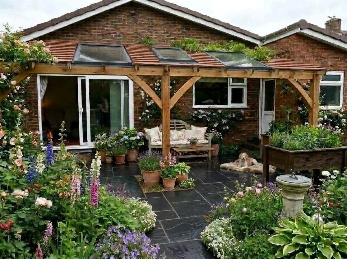English Cottage Garden Yard design — yard photo by GenRoom AI