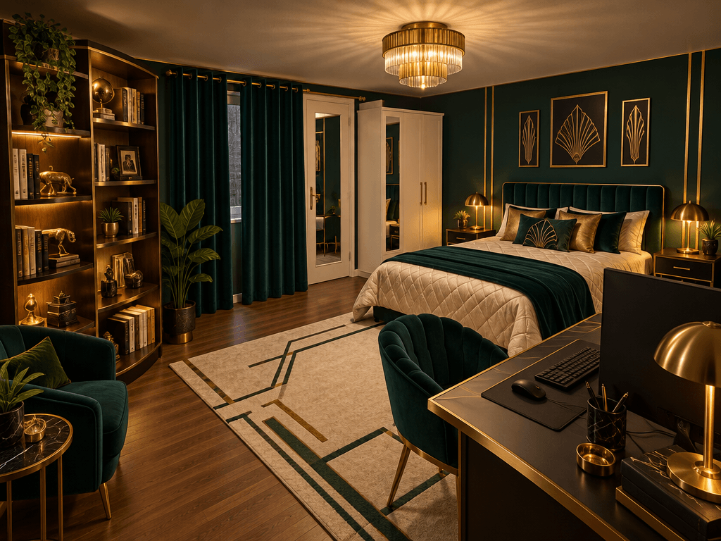 Art Deco Bedroom design — interior photo by GenRoom AI