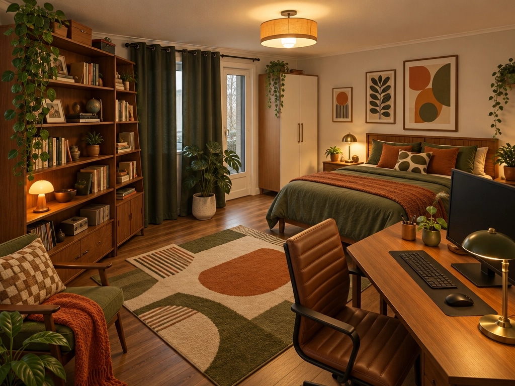 Interior design in Mid-Century Modern style — Bedroom by GenRoom AI