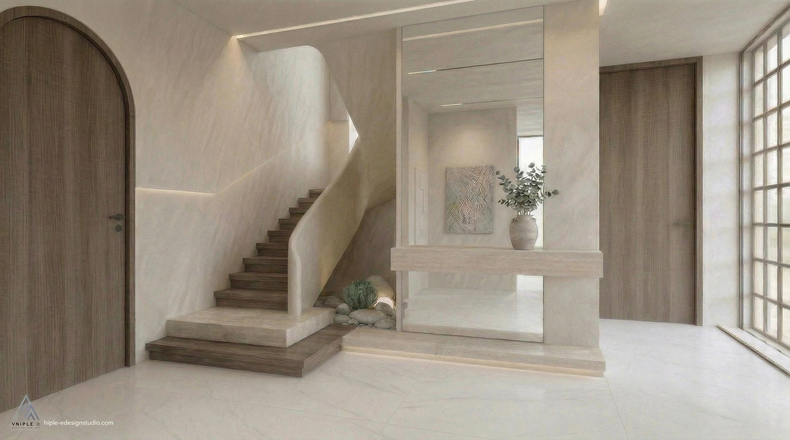 Interior design in Mediterranean style — Hallway by GenRoom AI