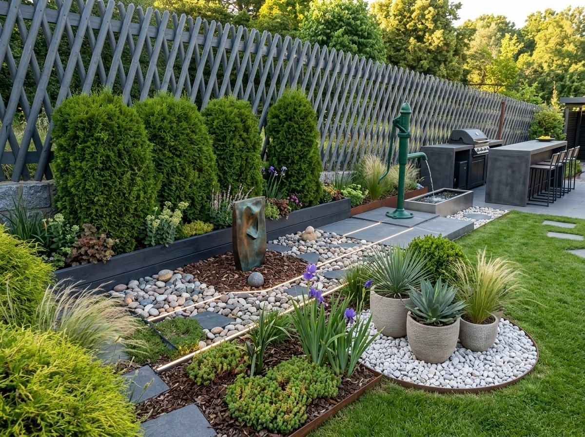 Contemporary Yard Jardim design — yard photo by GenRoom AI
