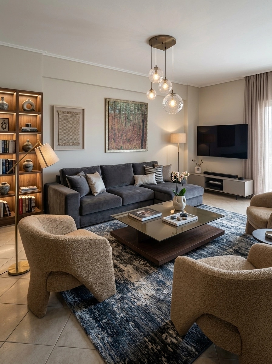 Interior design in Contemporary style — Living Room by GenRoom AI