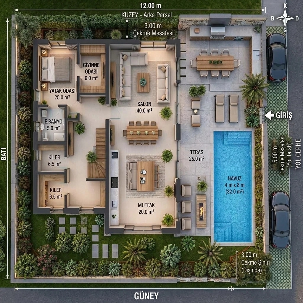 Landscape design in Contemporary Yard style — Yard by GenRoom AI