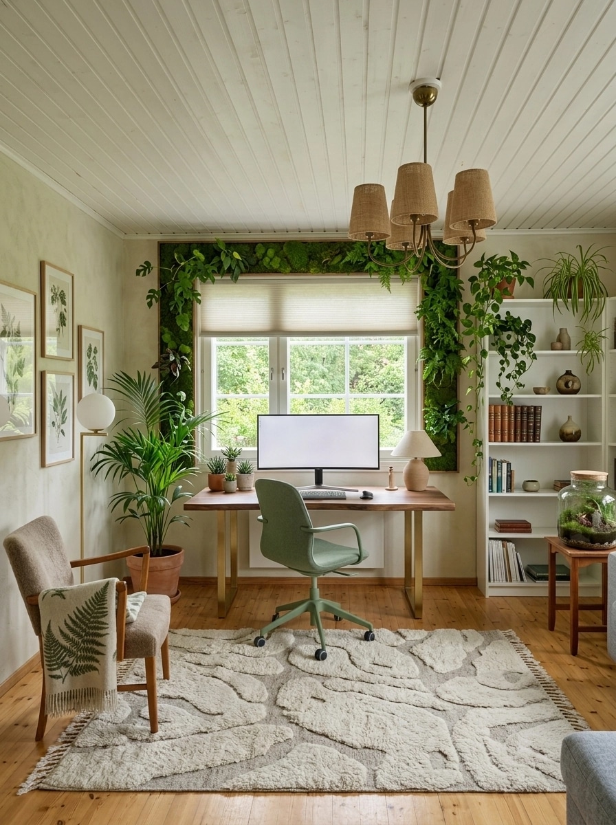 Interior design in Biophilic style — home_office by GenRoom AI