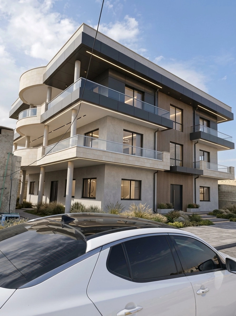 Contemporary Facade Fasad design — facade photo by GenRoom AI