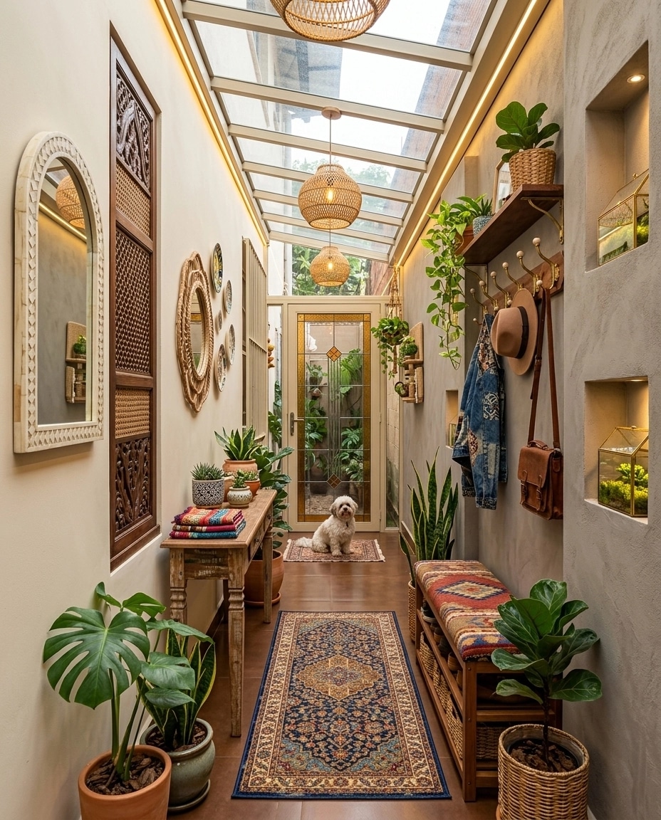 Interior design in Bohemian style — Hallway by GenRoom AI