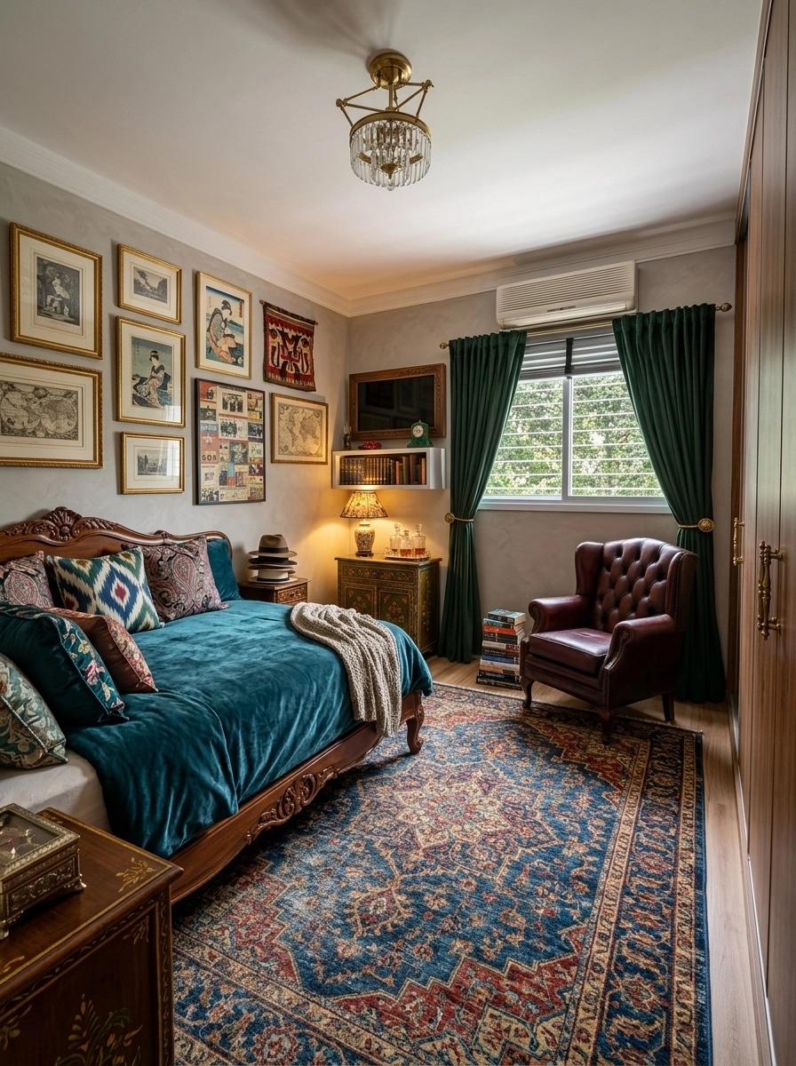 Design d'interni in stile Eclectic — Camera da letto di GenRoom AI