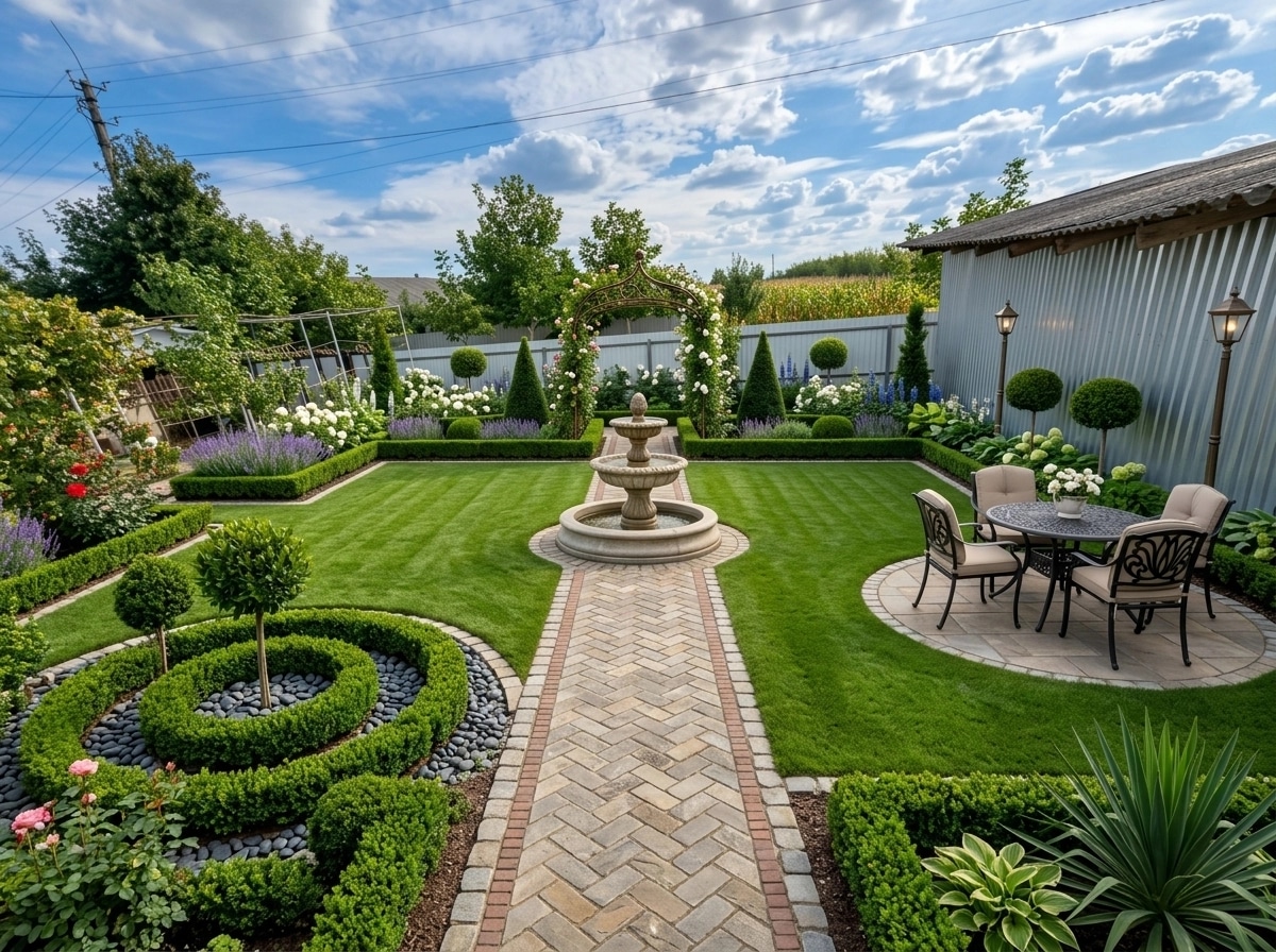 Classic Garden Jardin design — yard photo by GenRoom AI