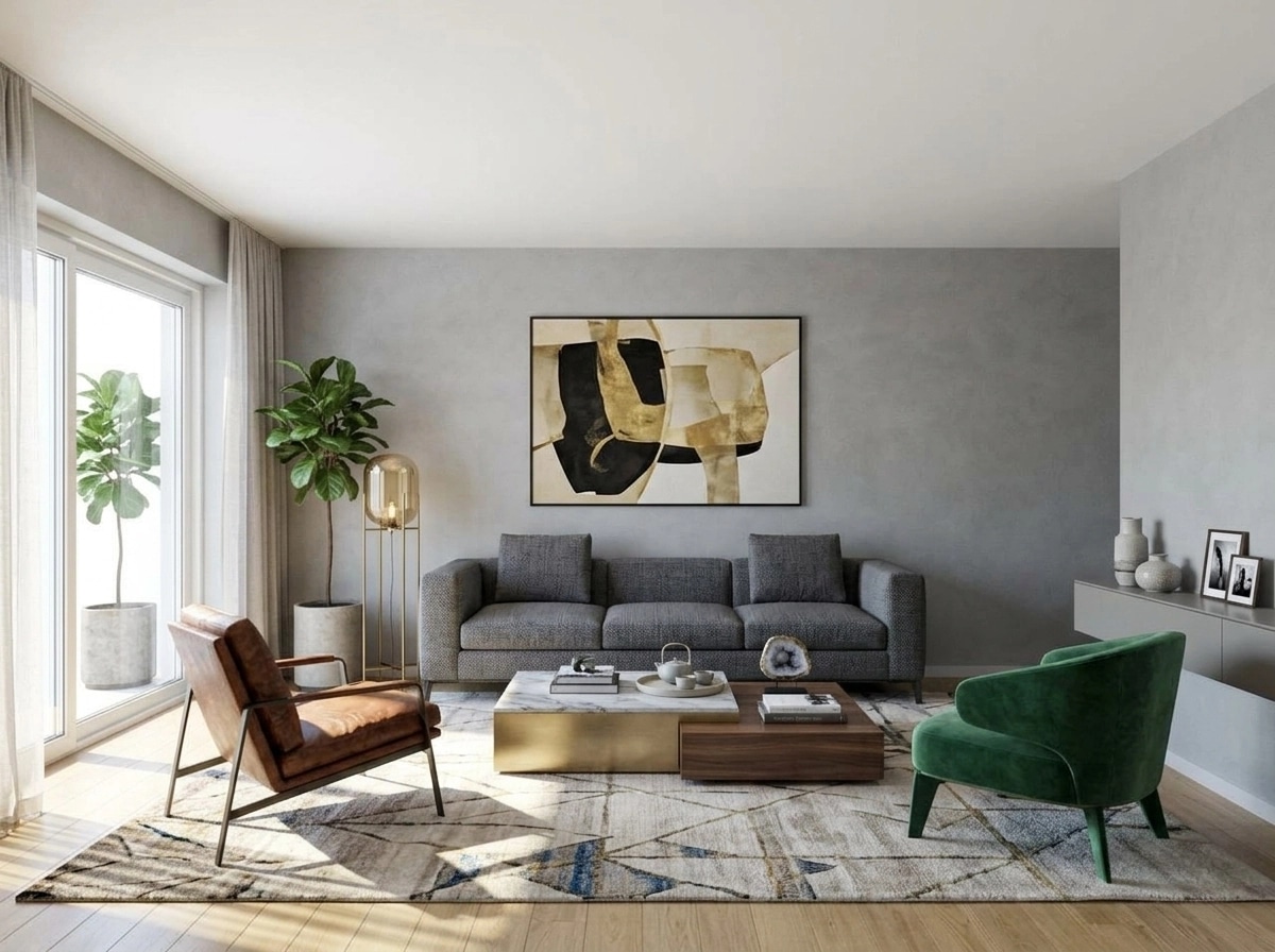 Interior design in Contemporary style — Living Room by GenRoom AI