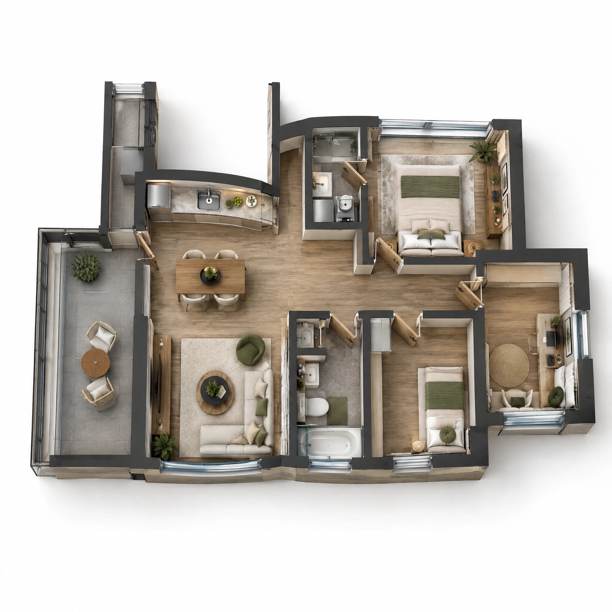 Interior design in Contemporary style — Living Room by GenRoom AI