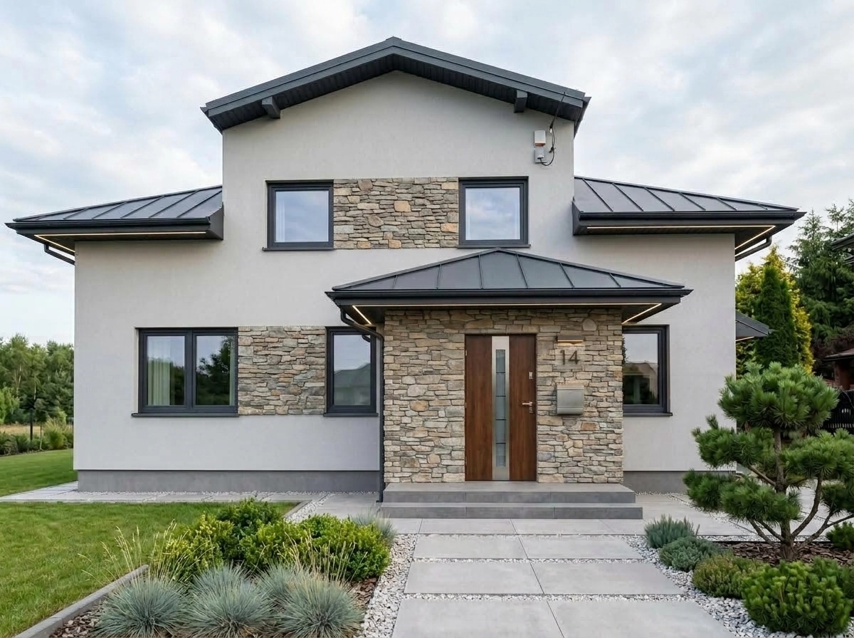 Contemporary Facade Fasad design — facade photo by GenRoom AI