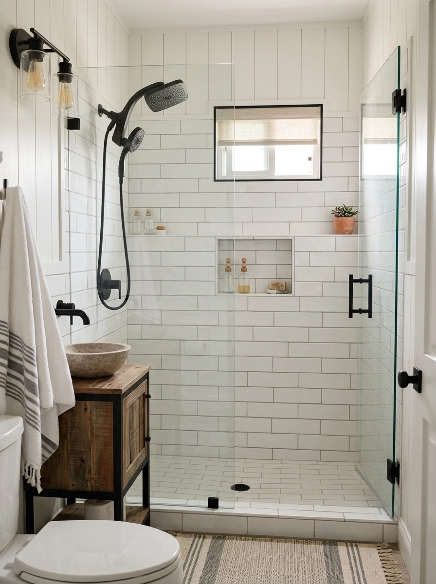 Interior design in Modern Farmhouse style — Bathroom by GenRoom AI