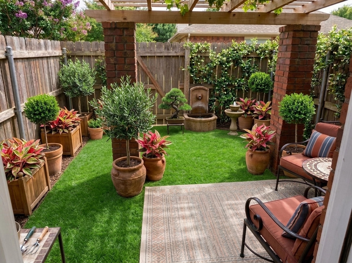 Landscape design in Mediterranean Yard style — Yard by GenRoom AI