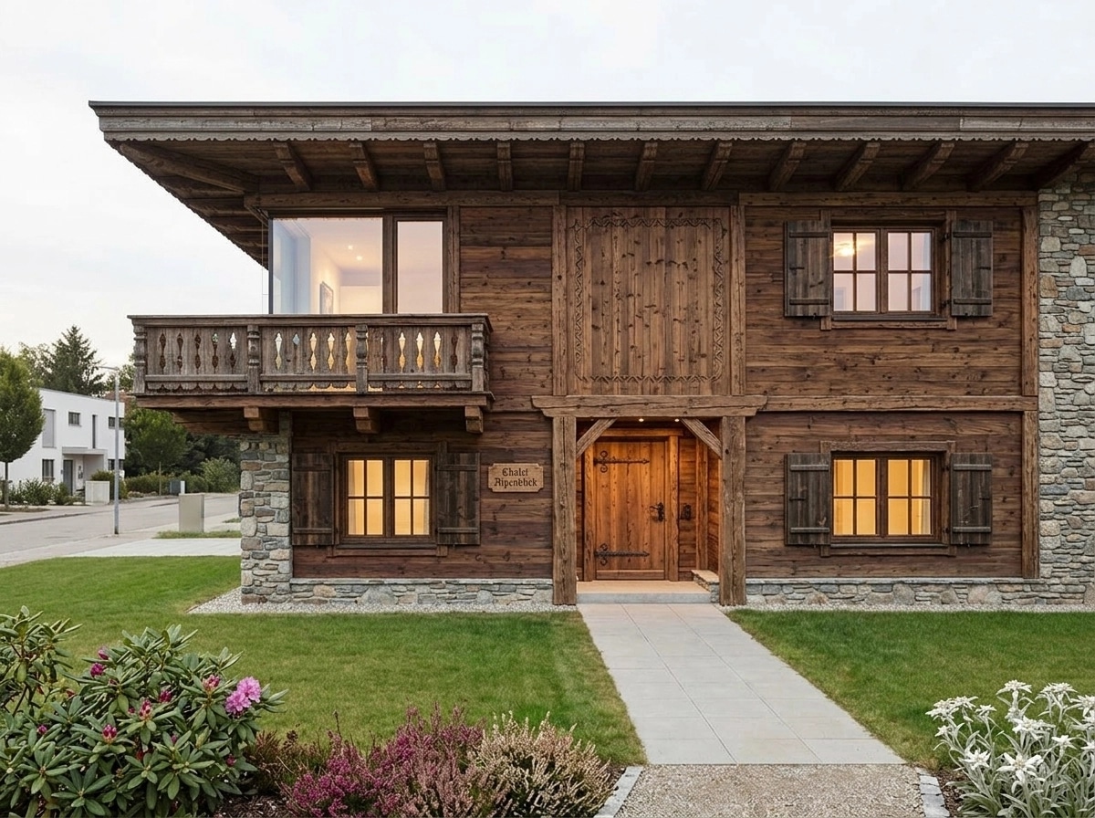 Facade design in Chalet Facade style — photo by GenRoom AI