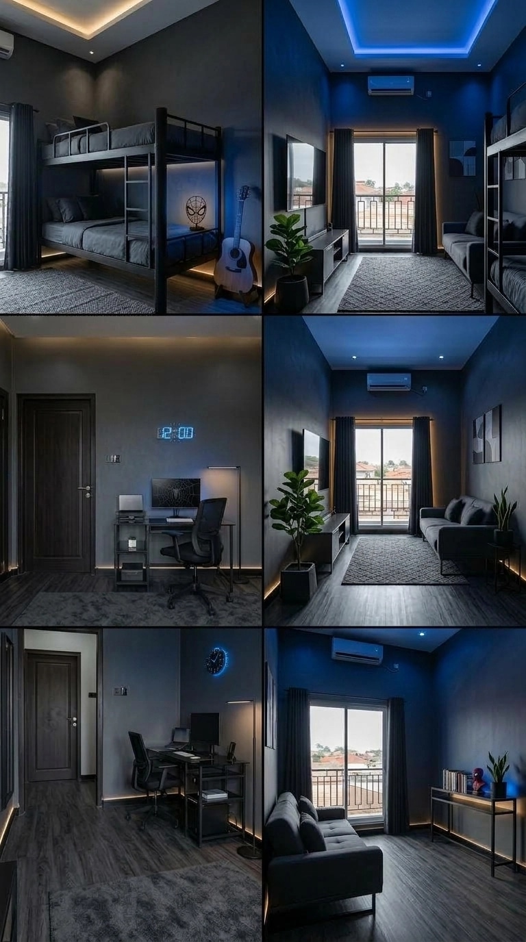 Interior design in Blacktec style — Bedroom by GenRoom AI