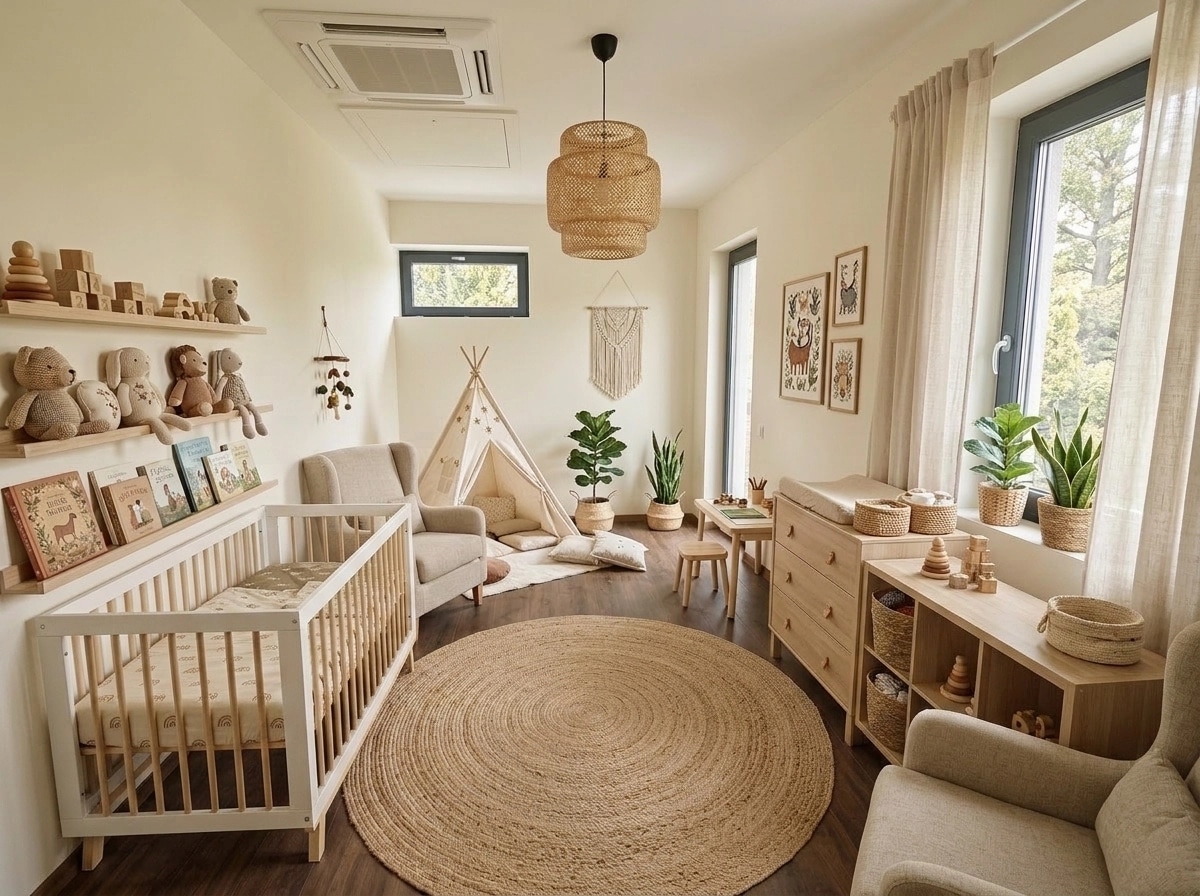 Bohemian Chambre d'Enfant design — interior photo by GenRoom AI