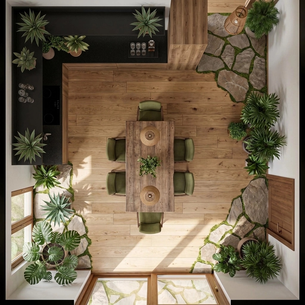 Interior design in Biophilic style — Living Room by GenRoom AI