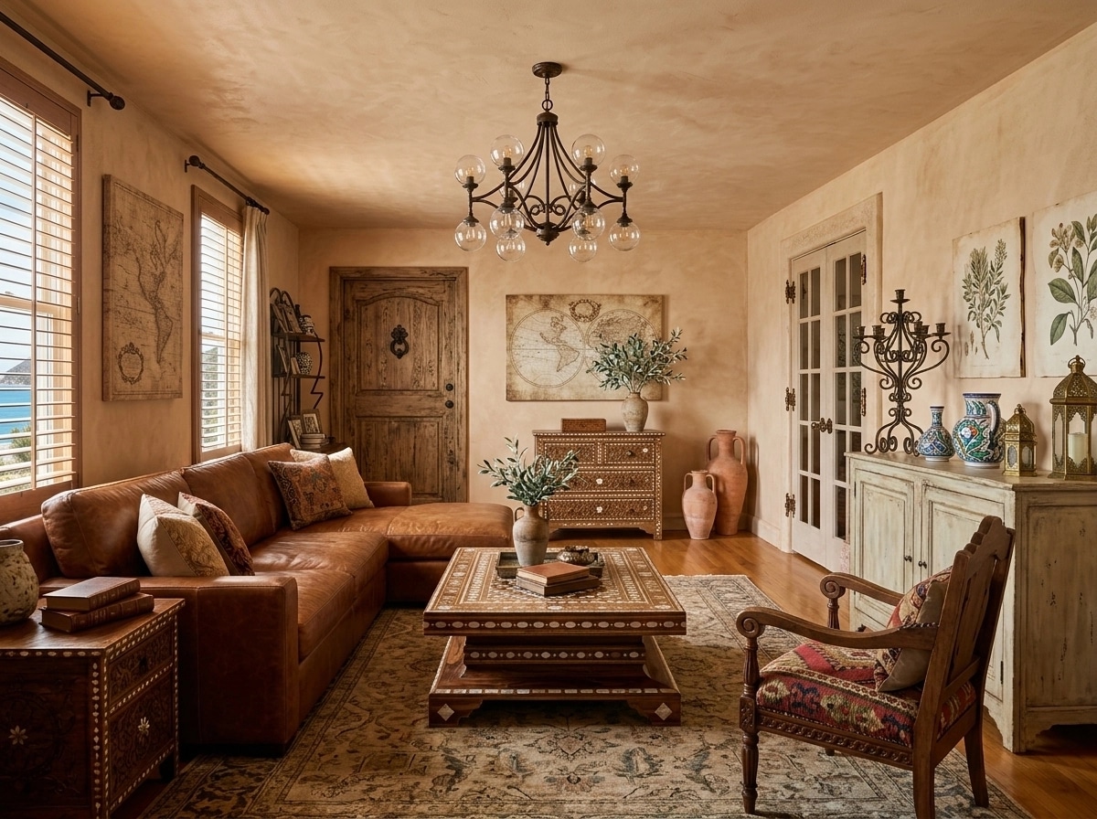 Diseño de interiores en estilo Mediterranean — Salón por GenRoom AI