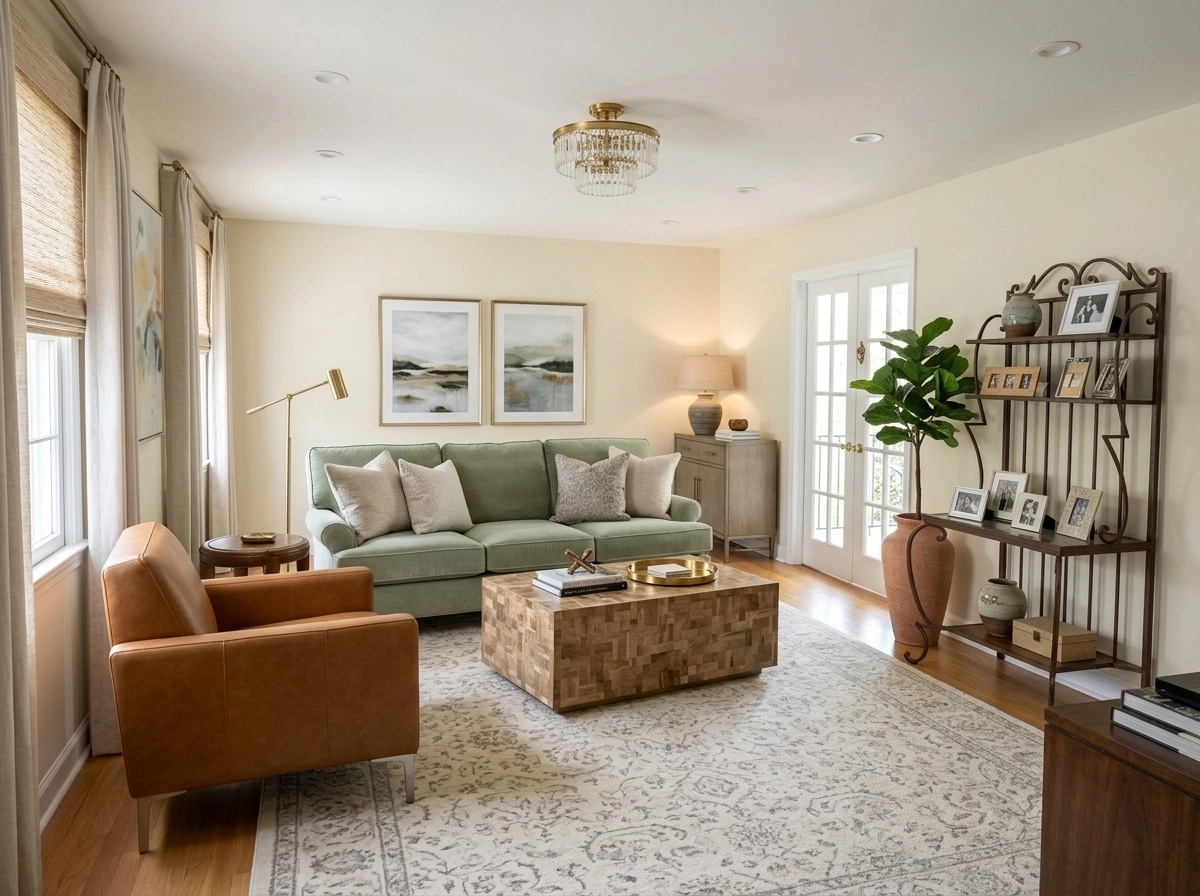 Interior design in Transitional style — Living Room by GenRoom AI