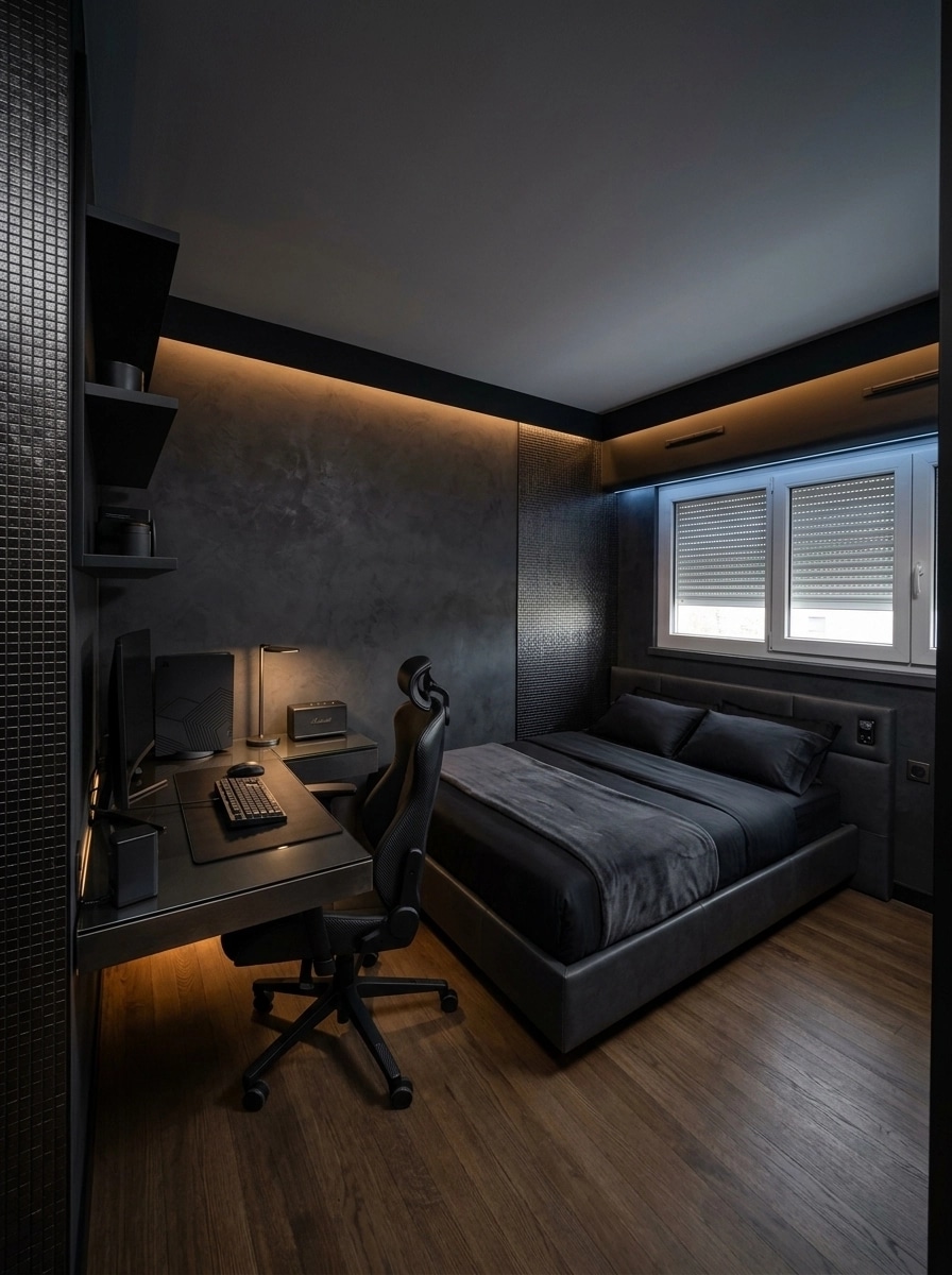 Interior design in Blacktec style — Bedroom by GenRoom AI