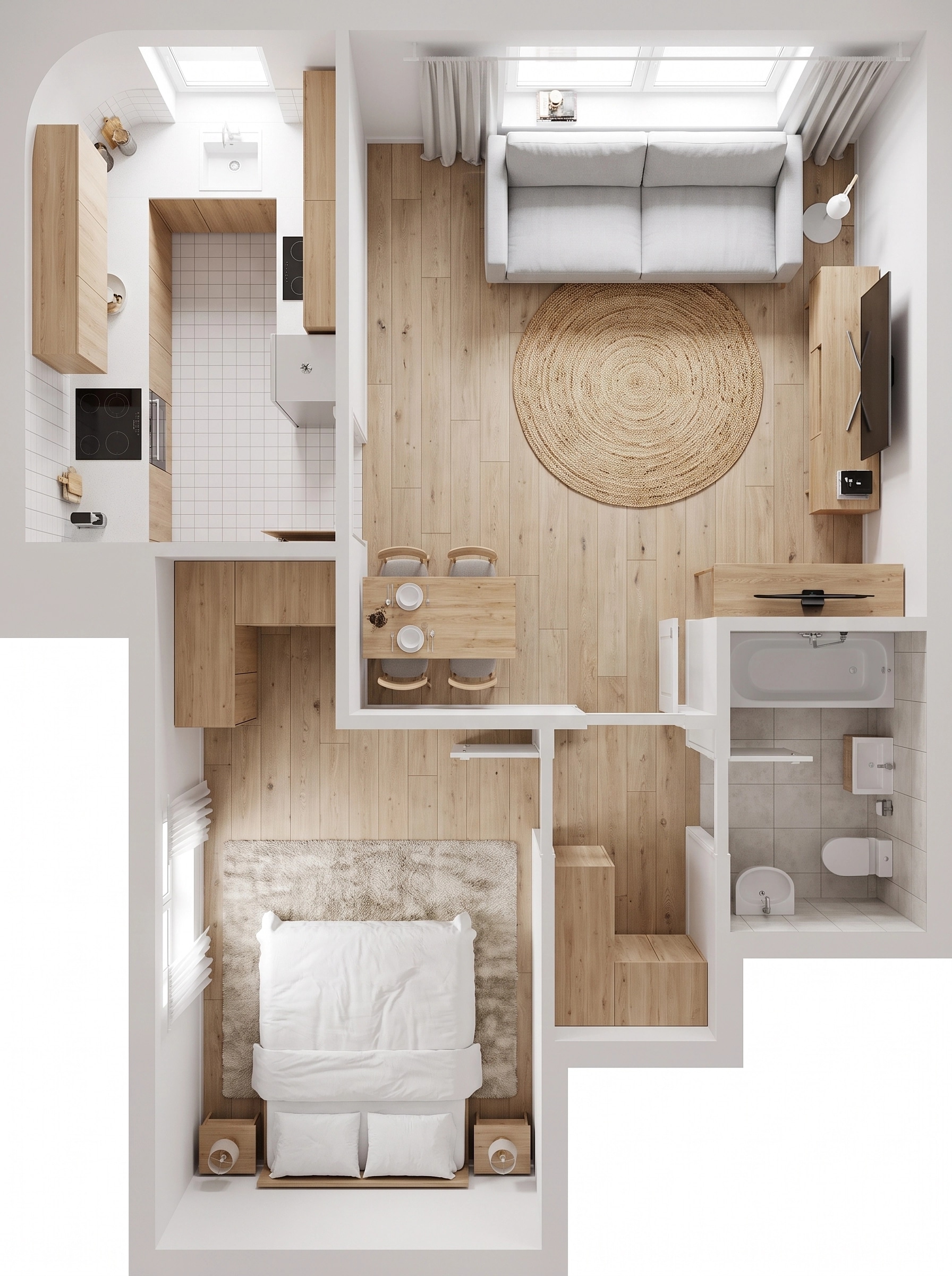 Scandinavian Living Room design — interior photo by GenRoom AI