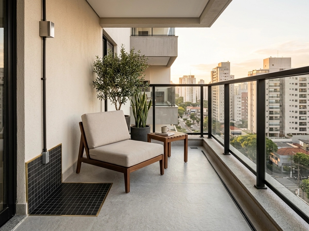 Interior design in Minimalism style — balcony by GenRoom AI