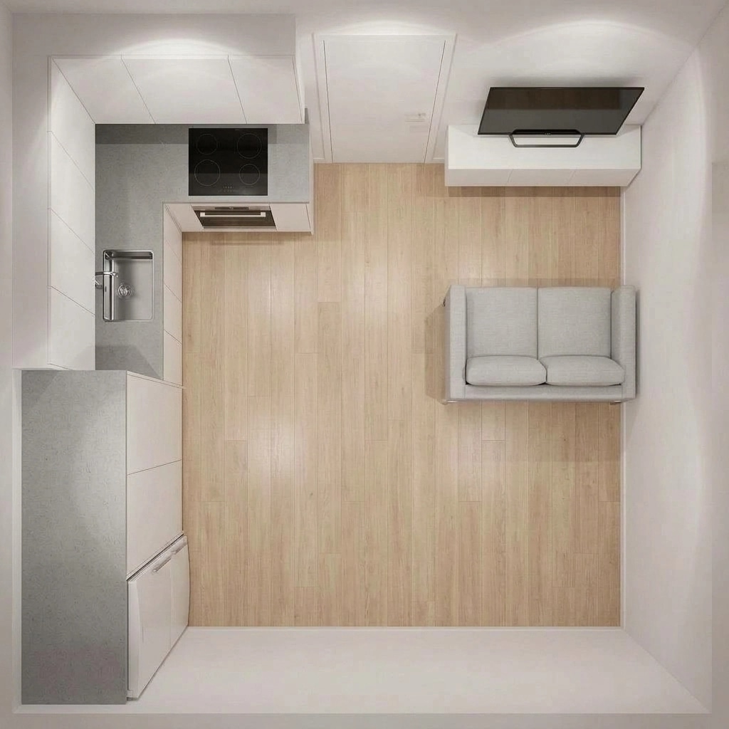 Minimalism Living Room design — interior photo by GenRoom AI