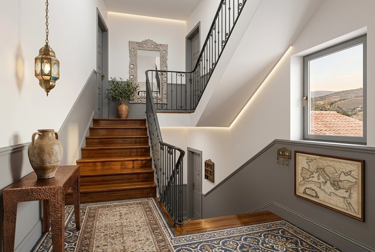 Interior design in Mediterranean style — lobby by GenRoom AI