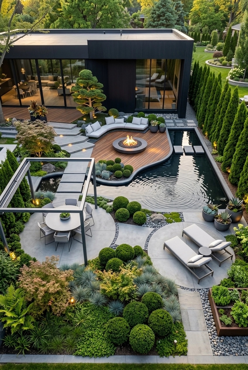 Landscape design in Contemporary Yard style — Yard by GenRoom AI