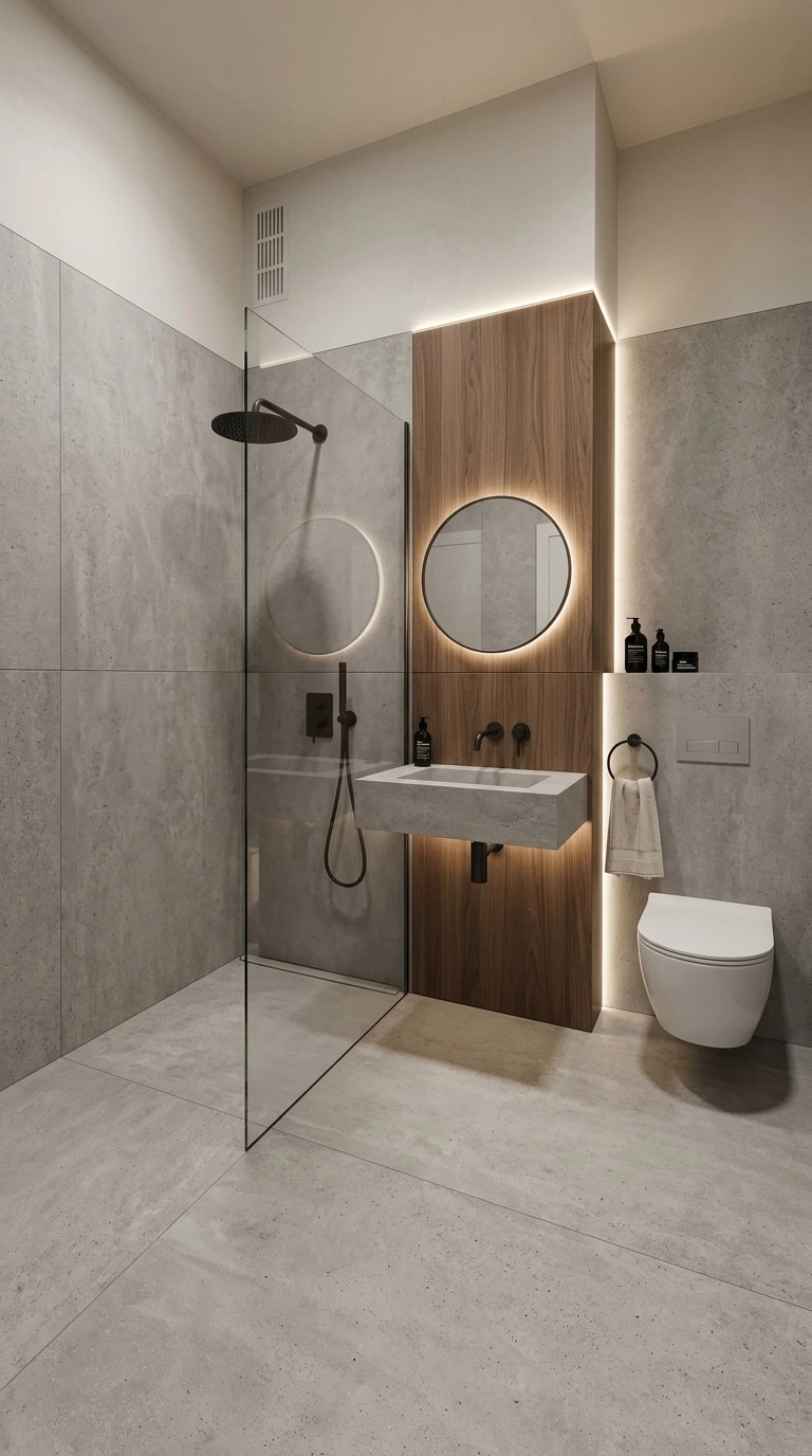 Minimalism Bathroom design — interior photo by GenRoom AI