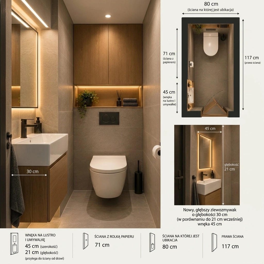 Bathroom interior in Minimalism style — photo by GenRoom AI