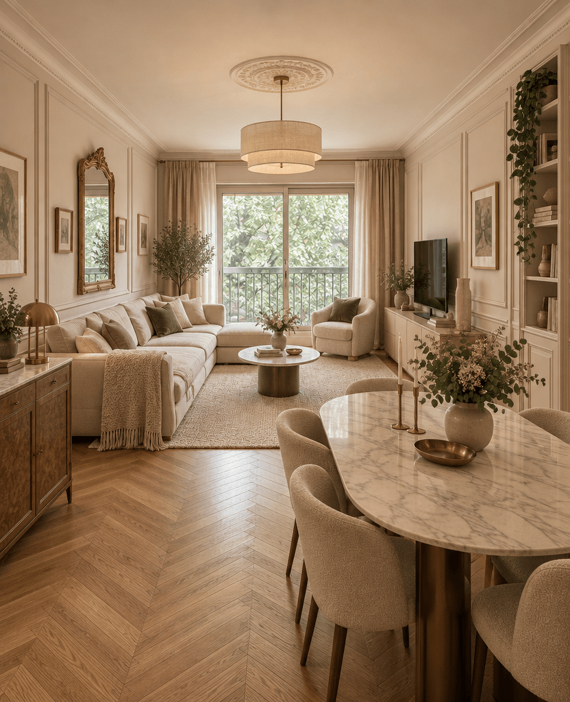 Interior design in French Parisian style — Living Room by GenRoom AI