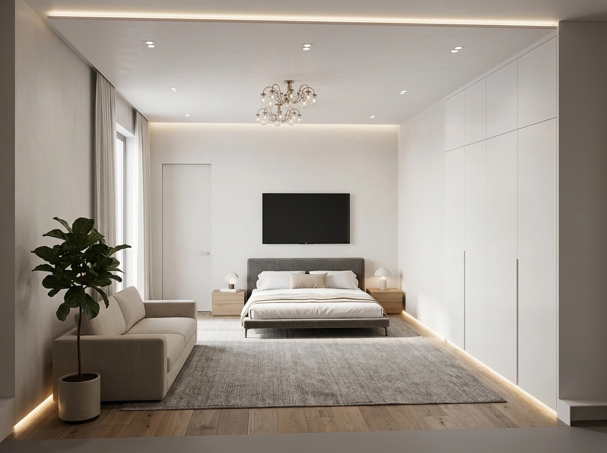Minimalism Bedroom design — interior photo by GenRoom AI