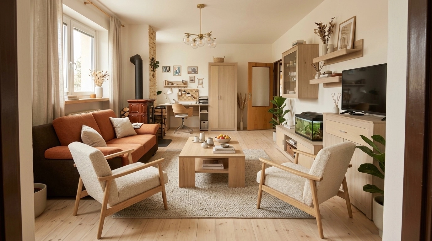 Scandinavian Living Room design — interior photo by GenRoom AI