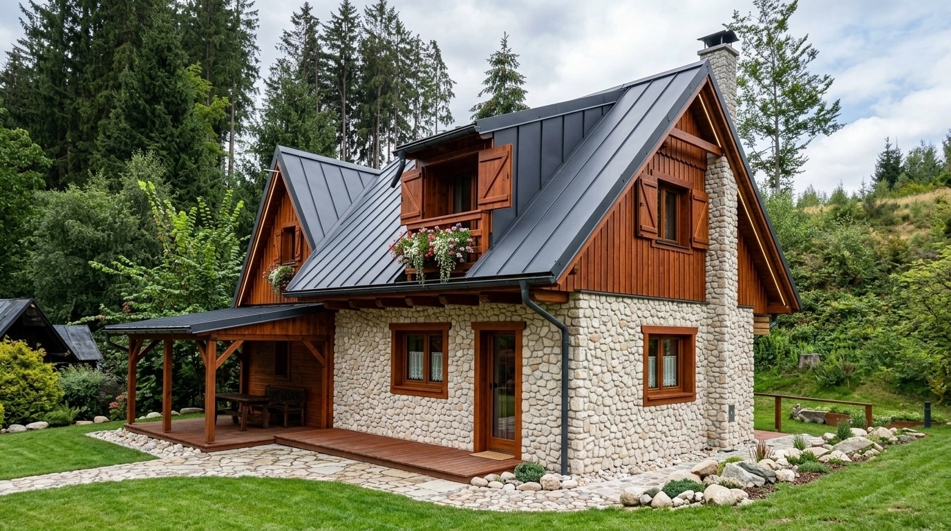 Facade design in Chalet Facade style — photo by GenRoom AI