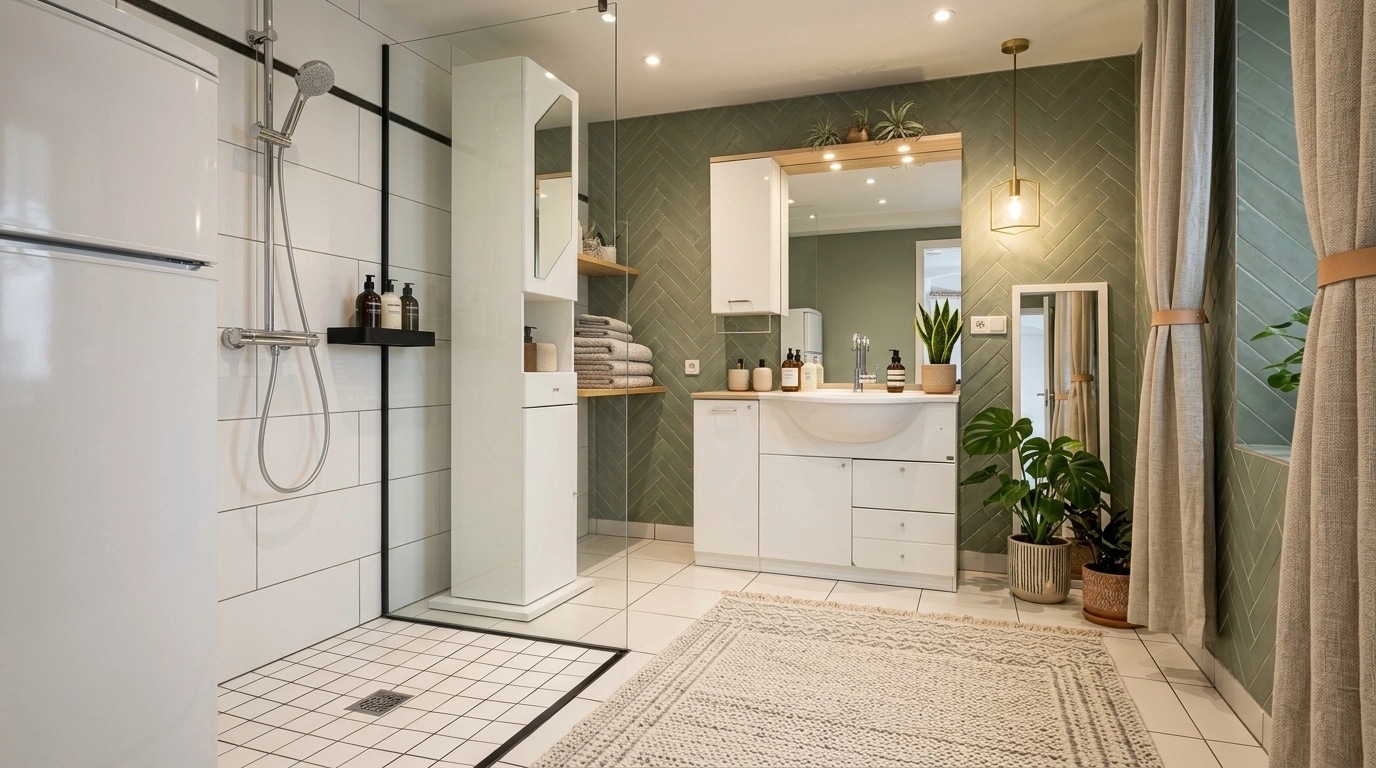 Interior design in Scandinavian style — Bathroom by GenRoom AI