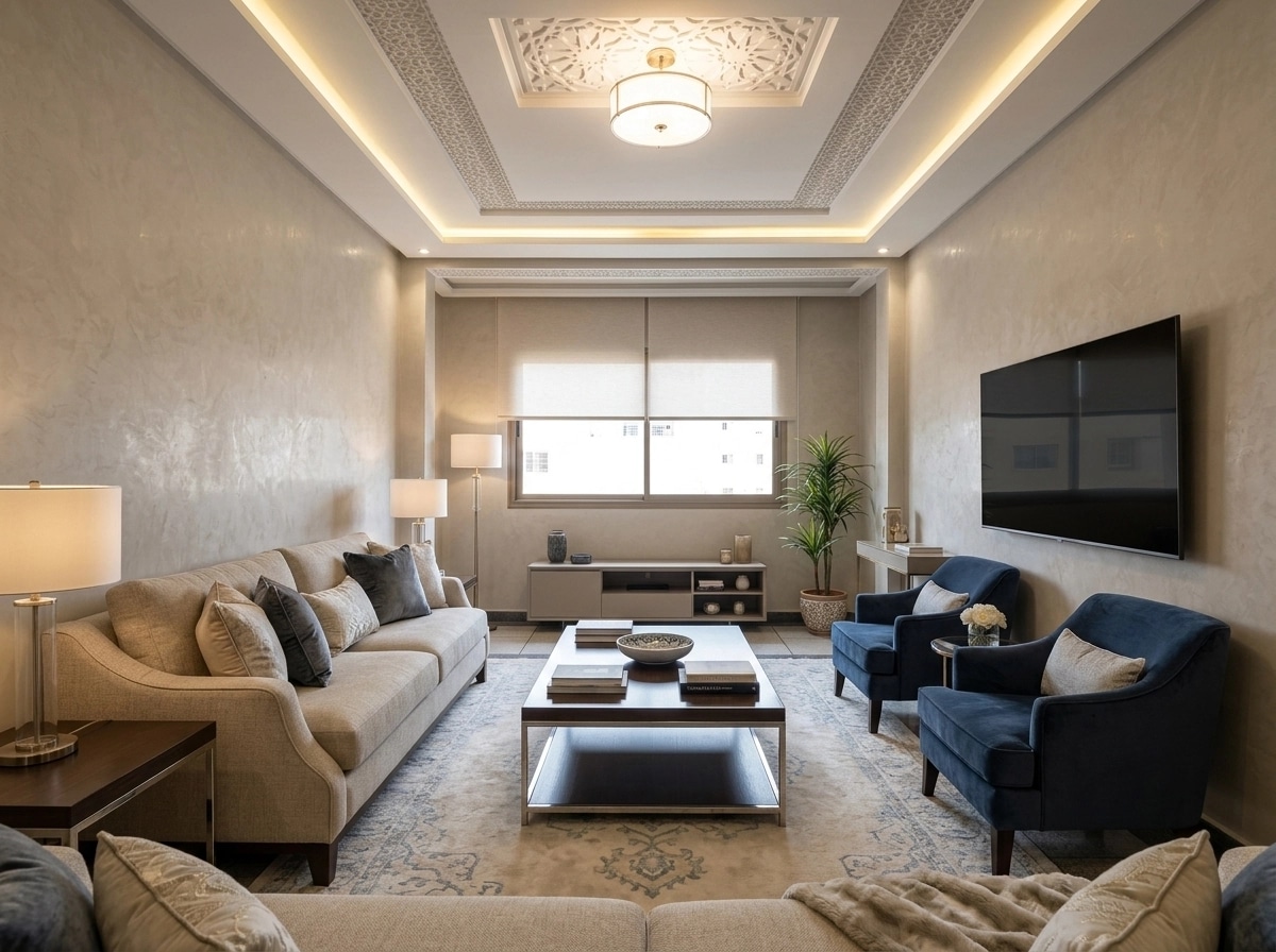 Transitional Living Room design — interior photo by GenRoom AI