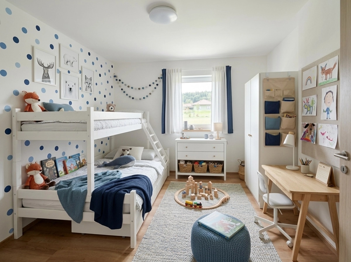 Scandinavian Kids Room design — interior photo by GenRoom AI